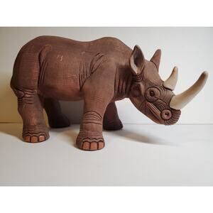 Rhino - Casals of Peru Ceramic Figurine - 4"